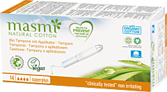 Masmi Organic Care - Bio Tampons Super Plus mit Applikator - 14 Stück