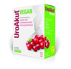 Biogelat UroAkut vegan D-Mannose plus Cranberry - 10 Stück