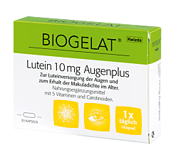Biogelat Lutein 10 mg Augenplus Wien